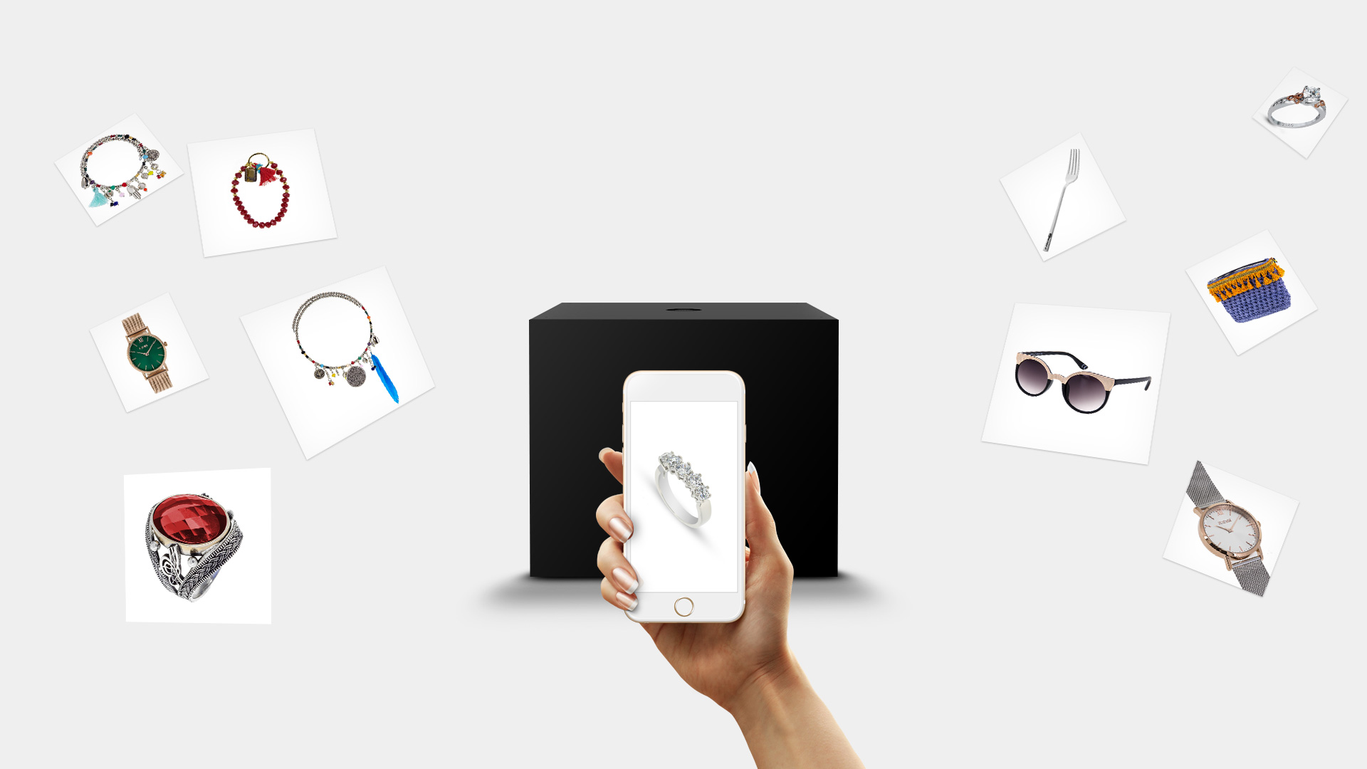 fotobox-f32plus-2 F32 Plus LED Işıklı Takı Çekim Kutusu