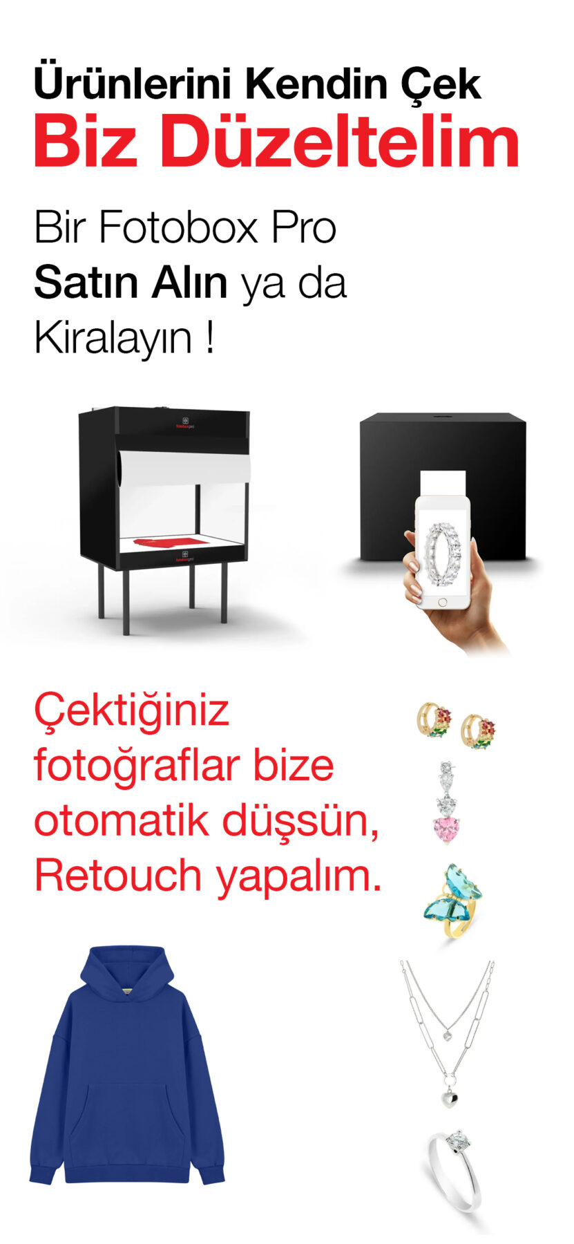 Yapay Zeka Kaynak Fotoğraflar için Neden Fotobox Pro Gerekli? 1 mobil urunlerini kendin cek biz duzeltelim